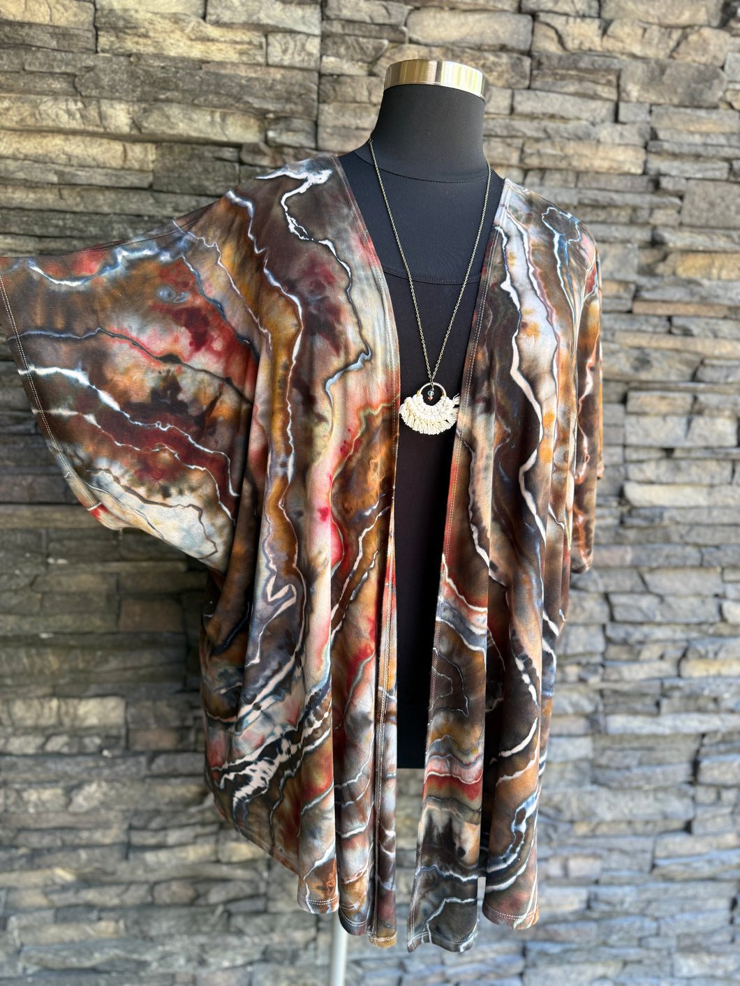 Women’s 4X Geode Kimono in ‘Turkey Tail Mushroom’