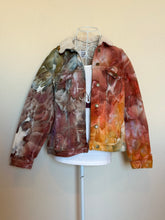 Load image into Gallery viewer, Custom Ice Dyed Sherpa Lined Jacket in ‘Rustic Rainbow’
