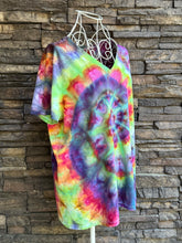 Load image into Gallery viewer, Women’s Large V-Neck Spiral T-Shirt in ‘Cosmic Eyes’
