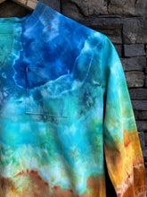 Load image into Gallery viewer, Youth Small (6/7) Oversized Long-Sleeve Geode Pocket T-Shirt in ‘Yellowstone’s Grand Prismatic Spring’
