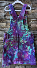 Load image into Gallery viewer, Youth Medium (7/8) Denim Overall Dress in ‘Northern Lights’
