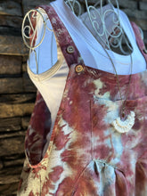 Load image into Gallery viewer, Women’s Medium Rayon/Linen Loose Fitting Overall Shorts in ‘Love Potion’
