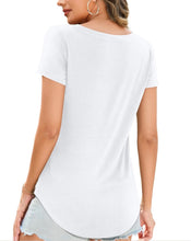 Load image into Gallery viewer, Women’s Large Geode Rayon V-Neck T-Shirt Tunic in ‘Enchanted Forest’
