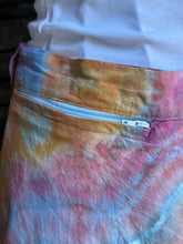 Load image into Gallery viewer, Women’s Large (but can fit S-XL) 100% Cotton Geode Short Wrap Skirt with Hidden Zipper Pocket in ‘Bird Song’
