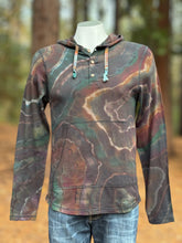 Load image into Gallery viewer, Men’s Small Reverse Geode Hooded Henley in ‘Starling’
