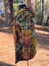 Load image into Gallery viewer, Custom Reverse Geode Hooded Cardigan in ‘Gold Dust’ for Sherry
