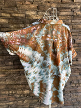 Load image into Gallery viewer, Women’s Large (could also fit XL) 100% Rayon Surplice High Low Front Twist Blouse Top in ‘Wild Thing’
