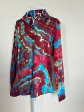 Load image into Gallery viewer, Custom Geode Button Up Shirt in Red and Turquoise for Leigh
