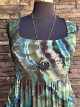Load image into Gallery viewer, Women’s Large/XL Geode Ballet Midi Square Neck Dress with Pockets in ‘Moss Agate’
