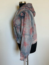 Load image into Gallery viewer, Women’s XXL Slouchy Cropped Hoodie with Heart in Pink &amp; Gray
