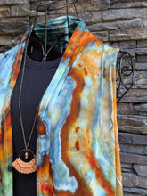 Load image into Gallery viewer, Women’s Small Geode Open Front Sleeveless Cardigan Vest in ‘Boulder Turquoise’
