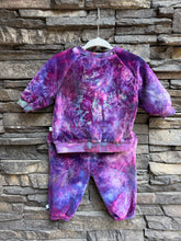 Load image into Gallery viewer, Baby 0-3 Months Cozy Organic Cotton Velour Sweatsuit in ‘Northern Lights’

