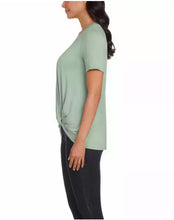 Load image into Gallery viewer, Women’s Large Geode Front Twist Short Sleeve Top in ‘Moss Agate’
