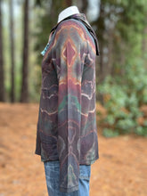 Load image into Gallery viewer, Men’s Small Reverse Geode Hooded Henley in ‘Starling’
