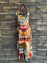 Load image into Gallery viewer, Women’s XS Geode Square-Neck Ballet Dress with Pockets in ‘Rustic Rainbow’

