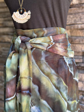 Load image into Gallery viewer, Women’s Medium (could fit a large too) Geode 100% Rayon Flowy Wide-Leg Tiered Pants with Tie Front in ‘Moss Agate’
