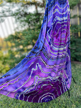 Load image into Gallery viewer, Custom Reverse Geode Surplice Maxi Dress in ‘Purple Haze’ for Lisa
