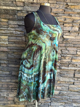 Load image into Gallery viewer, Women’s XXL Geode Square Neck Dress with Pockets in ‘Moss Agate’
