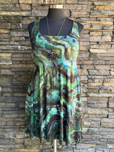 Load image into Gallery viewer, Women’s XXL Geode Square Neck Dress with Pockets in ‘Moss Agate’
