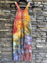 Load image into Gallery viewer, Youth Medium Denim Overalls in ‘Rustic Rainbow’
