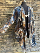 Load image into Gallery viewer, Women’s XL Geode Open Front 100% Lyocell Jacket in ‘Turkey Tail Mushroom’
