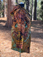 Load image into Gallery viewer, Custom Reverse Geode Hooded Cardigan in ‘Gold Dust’ for Sherry
