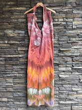 Load image into Gallery viewer, Custom Women’s XL Cotton/Linen Inclined Twist Overalls in ‘Rustic Rainbow’ for Jessie

