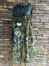 Load image into Gallery viewer, Women’s Small Linen/Rayon Geode Overall Shorts in ‘Moss Agate’
