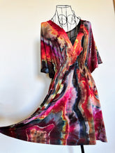 Load image into Gallery viewer, Women’s Large Geode Kimono Style Dress in ‘Fire On The Mountain’
