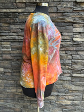 Load image into Gallery viewer, Women’s XL Heart Pullover Sweatshirt with Thumbholes &amp; Pockets in ‘Rustic Rainbow’
