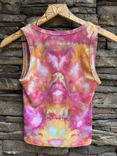 Load image into Gallery viewer, Women’s Small V-neck Cropped Tank Top with Heart in ‘Bird Song’
