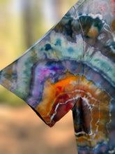 Load image into Gallery viewer, Men’s 3XL 100% Rayon Geode Button Up Short Sleeved Shirt in ‘Labradorite’
