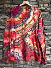 Load image into Gallery viewer, Custom Reverse Geode Henley in ‘Fire on the Mountain’ for Bill
