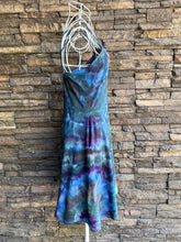 Load image into Gallery viewer, Women’s Small Pact Organic Cotton Geode Strappy Skater Dress with Pockets in ‘Mermaid Tail’
