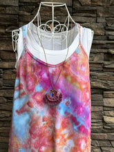 Load image into Gallery viewer, Women’s Large Geode Harem Shorts Romper Jumpsuit with Back Pocket in ‘Bird Song’
