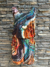Load image into Gallery viewer, Women’s Large Reverse Geode Shorts Romper in ‘Petrified Wood’
