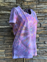 Load image into Gallery viewer, Women’s Small V-Neck T-Shirt in ‘Sugar Plum’ Spiral
