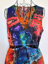 Load image into Gallery viewer, Women’s Small Reverse Geode Cut-Out A-Line Maxi Dress with Pockets in ‘Deep Rainbow’
