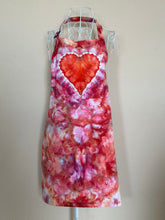 Load image into Gallery viewer, Adult Heart Apron with pockets in ‘Flamingo Flame’
