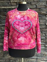 Load image into Gallery viewer, Women’s XXL (fits more like an XL) 100% Cotton Heart Sweatshirt in ‘Candypop’
