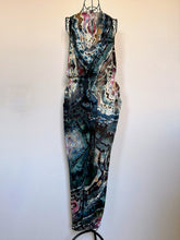 Load image into Gallery viewer, Women’s Medium (runs a bit small) Reverse Geode Upcycled Rayon Jumpsuit with Pockets in ‘Pinot Sage &amp; Teal’
