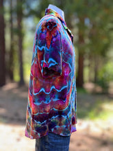 Load image into Gallery viewer, Men’s Large Geode 100% Rayon Button Up Shirt in ‘Cosmic Eyes’
