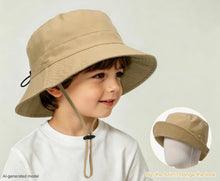 Load image into Gallery viewer, Baby/Toddler 0-2 Years Geode Sun Hat with Chin Strap in ‘Rustic Rainbow’
