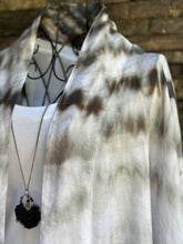 Load image into Gallery viewer, Women’s Large Open Front Kimono Jacket with Drop Pockets in ‘Obsidian Fog’
