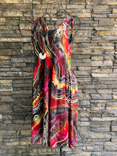 Load image into Gallery viewer, Women’s Medium (could fit a large, too) Reverse Geode Square Dress with Pockets in ‘Fire on the Mountain’
