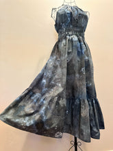 Load image into Gallery viewer, Women’s Small Scrunched Geode Halter Style Dress with Pockets in ‘Raven’
