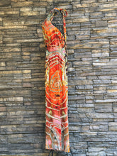 Load image into Gallery viewer, Women’s Medium Reverse Geode Halter Jumpsuit with Pockets in ‘Rusted Root’
