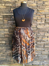 Load image into Gallery viewer, Women’s 2XL Geode Knee Length Skirt with Ruched Waistband &amp; Pockets in ‘Turkey Tail Mushroom’
