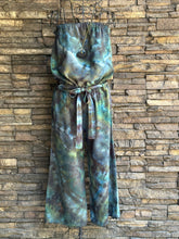 Load image into Gallery viewer, Women’s Medium Geode Strapless Jumpsuit with Frayed Hem In ‘Moss Agate’
