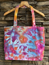 Load image into Gallery viewer, Geode Cotton Canvas Zippered Tote Bag with Inside Zippered Pocket in ‘Bird Song’
